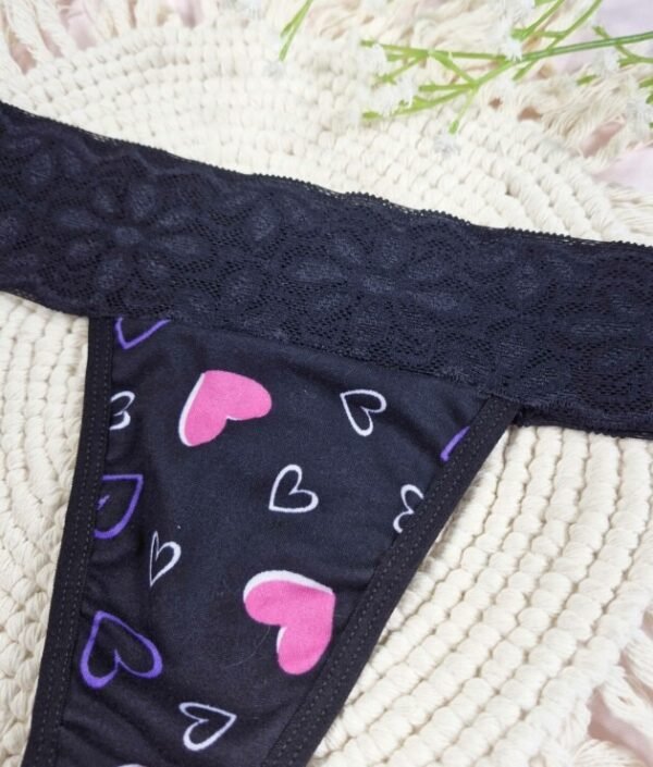 Tanga em Suede Estampado com Renda – Nicole - Image 4