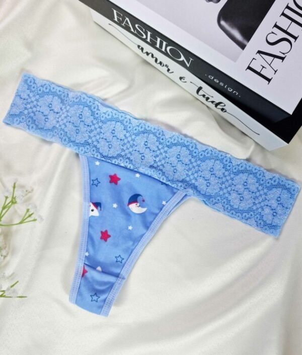 Tanga em Suede Estampado com Renda – Nicole - Image 7